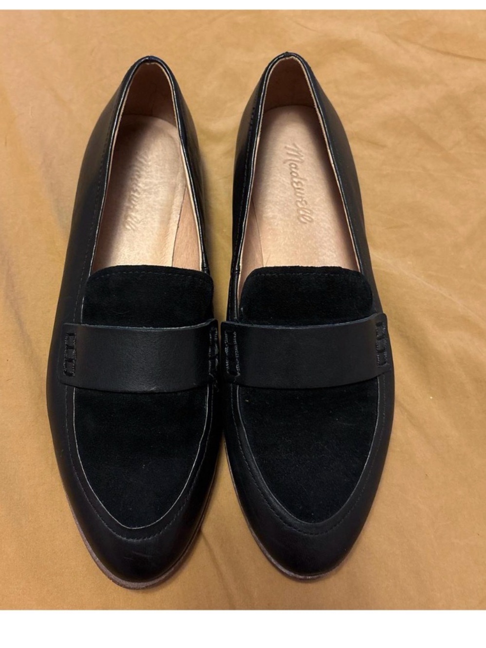 Madewell Loafers Leather & Suede Black Sz 8.5